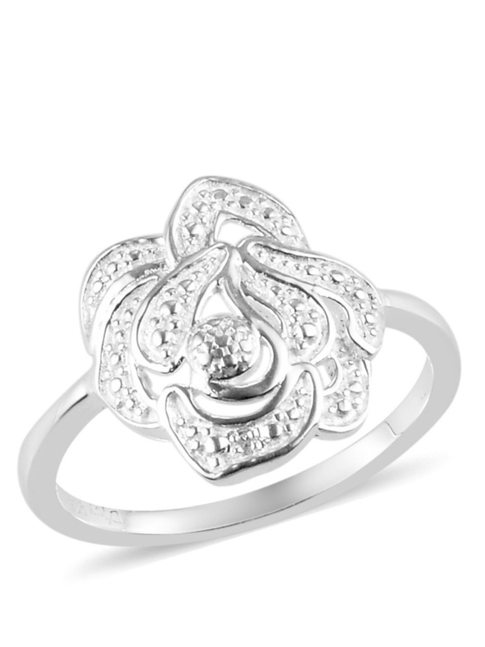 Diamond Accent Fancy Ring in Sterling Silver Ring